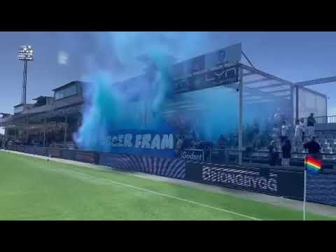 Strømsgodset supporteres Pyro borte mot Sarpsborg 08