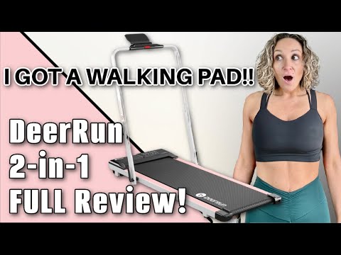 I Finally got a Walking Pad | FULL REVIEW DeerRun 2-in-1 Walking Pad Treadmill