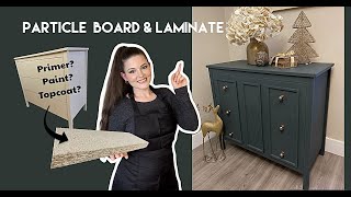 How To Paint LAMINATE & PARTICLE BOARD|| IKEA Furniture Makeover!