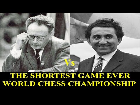 THE SHORTEST GAME EVER IN HISTORY OF WORLD CHESS CHAMPIONSHIP-Mikhail Botvinnik vs Tigran Petrosian
