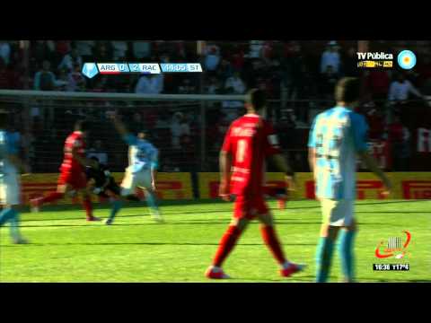 GOL DE CENTURION - ARGENTINOS 0 RACING 2 - FECHA 2 (12 08 2012)