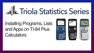 Installing Programs, Lists and Apps on TI-84 Plus Calculators