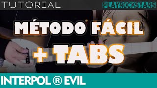 como tocar EVIL en guitarra INTERPOL ⭐️ TUTORIAL / ACORDES / RITMO / TABS