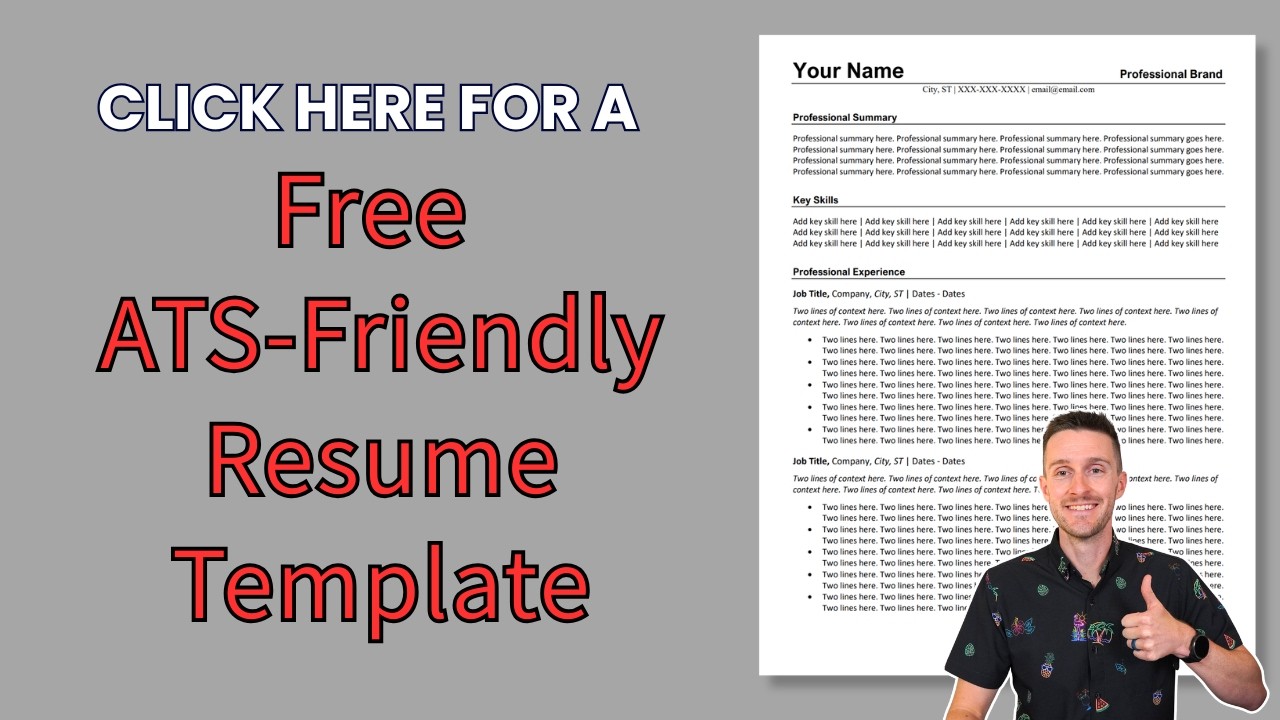 FREE ATS-Friendly Resume Template (and instructions on how to use it)