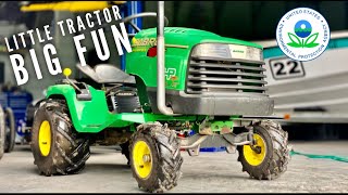 Motor swapped Mini Pulling Tractor update | New Exhaust!