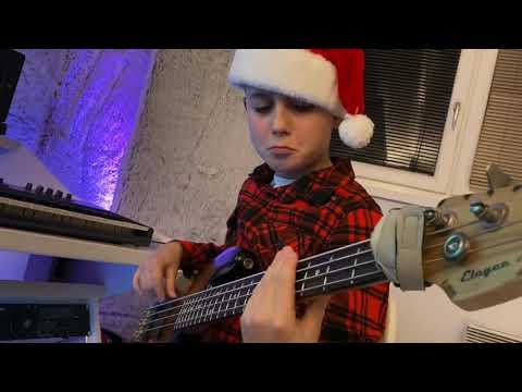 (10yrs) AronTheBassist - The Christmas Song by PJ Morton (bass cover)