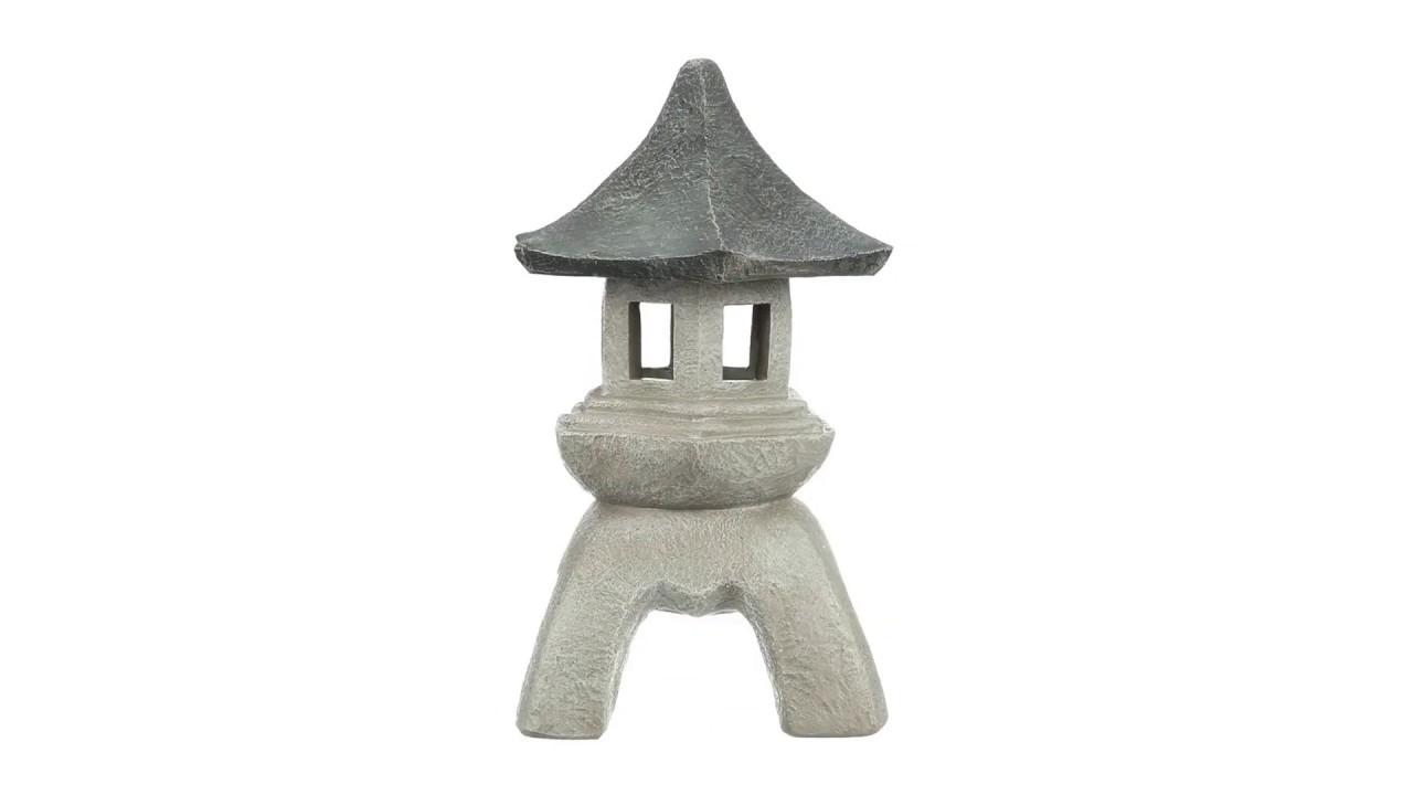 Asian Temple Pagoda Lantern Statue: Large Video