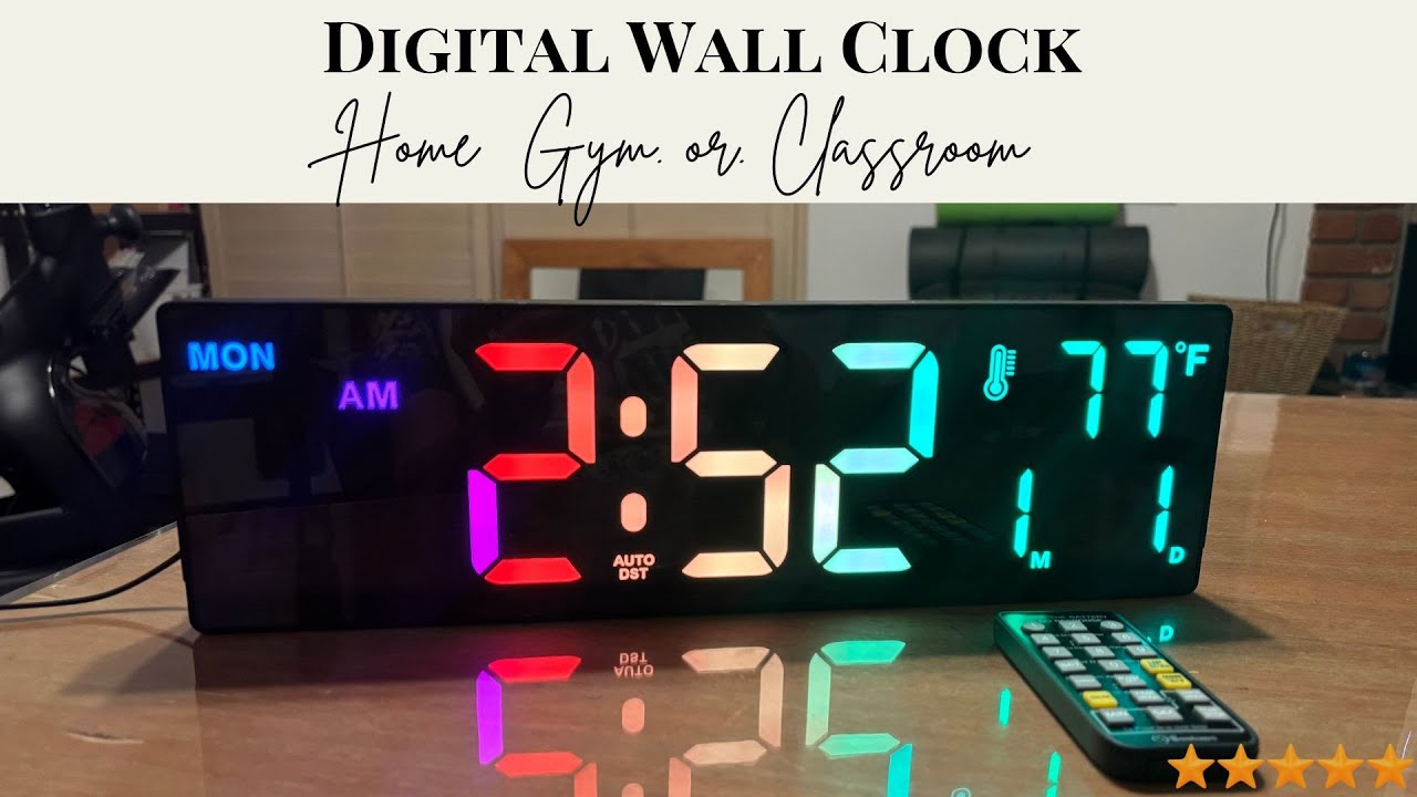 This LED Digital Wall Clock TRANSFORMED My Home Gym!