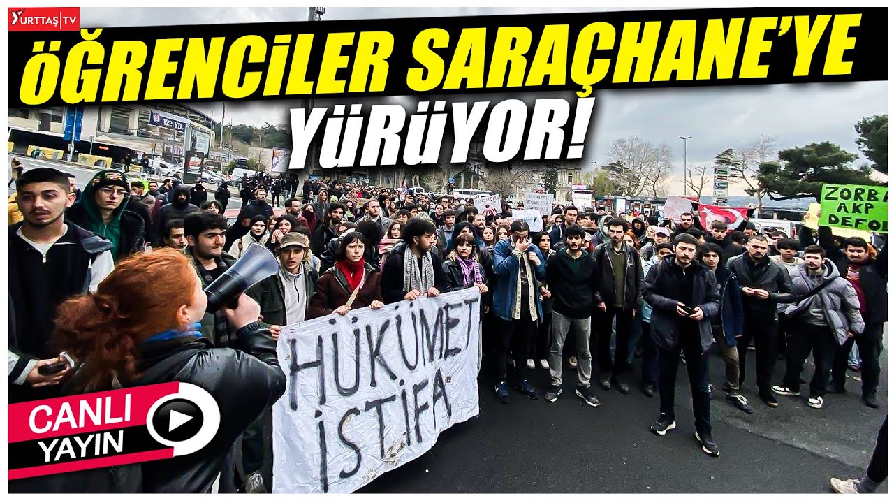 100. gün! Üniversite öğrencileri Beyazıt Meydanı'ndan Saraçhane'ye yürüyor!