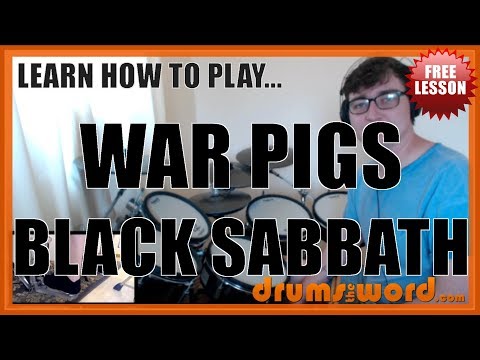★ War Pigs (Black Sabbath) ★ FREE Video Drum Lesson | How To Play SOLO (Bill Ward)