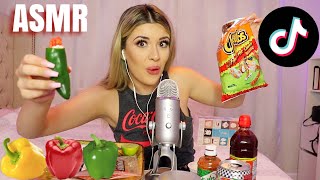 TRYING TIKTOK SNACKS ASMR MUKBANG *funny!*