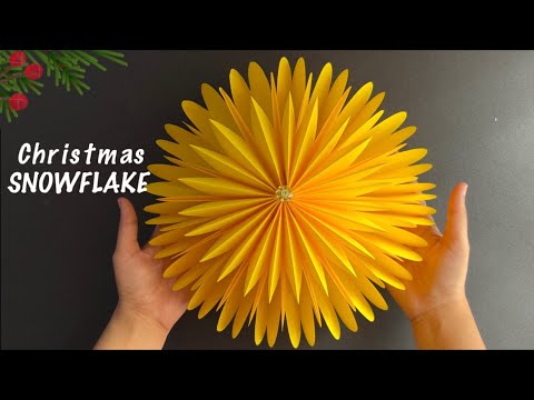 3D paper snowflake / how to make paper snowflakes #christmas #papercrafts #diy