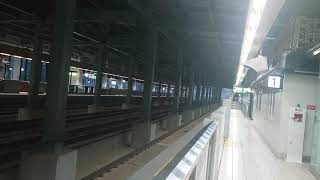 北陸新幹線　越前たけふ駅　上り列車通過