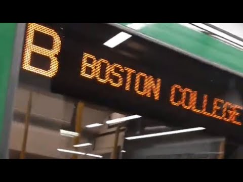 MBTA Green Line CAF Type 9 B Branch Outbound Park St to Boston College(1)