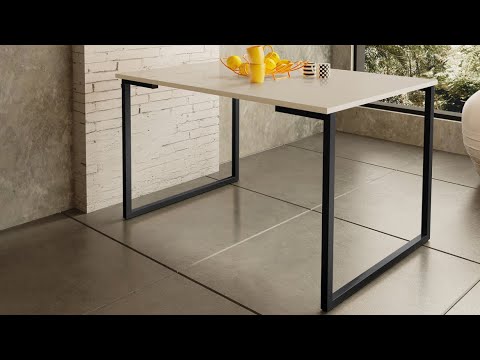 Video thumbnail of Mesa de Jantar Industrial Aço 4 Lugares 1,20x0,80 - KLM Store