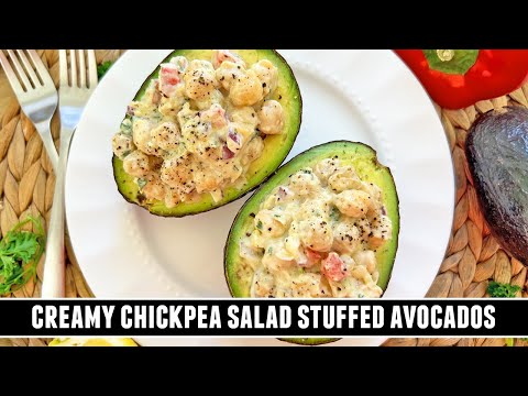 HEALTHY Stuffed Avocados with Creamy Chickpea Salad | 15 Minute Recipe