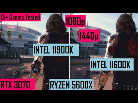 Intel i9 11900k vs i5 11600k vs Ryzen 5600x / 13+ games tested