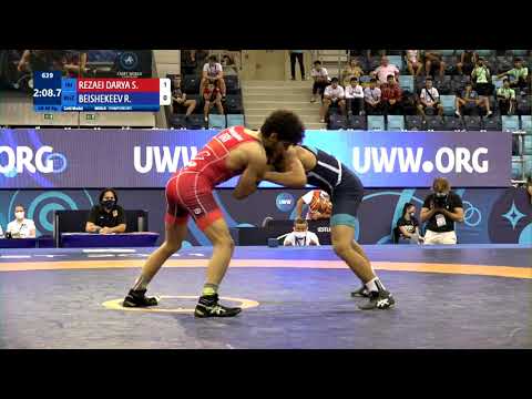 GOLD GR - 60 kg: S. REZAEI DARYA (IRI) v. R. BEISHEKEEV (KGZ)