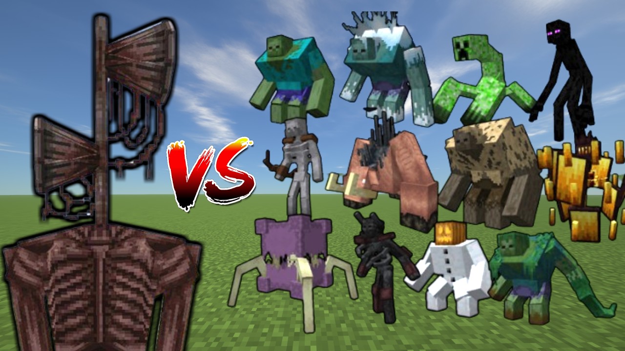 Siren Head VS ALL Mutant Mobs - Minecraft Mob Battle -