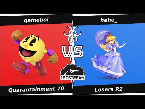 Quarantainment 70 Losers R2 - gameboi (Pac Man) Vs hehe_ (Peach) - SSBU