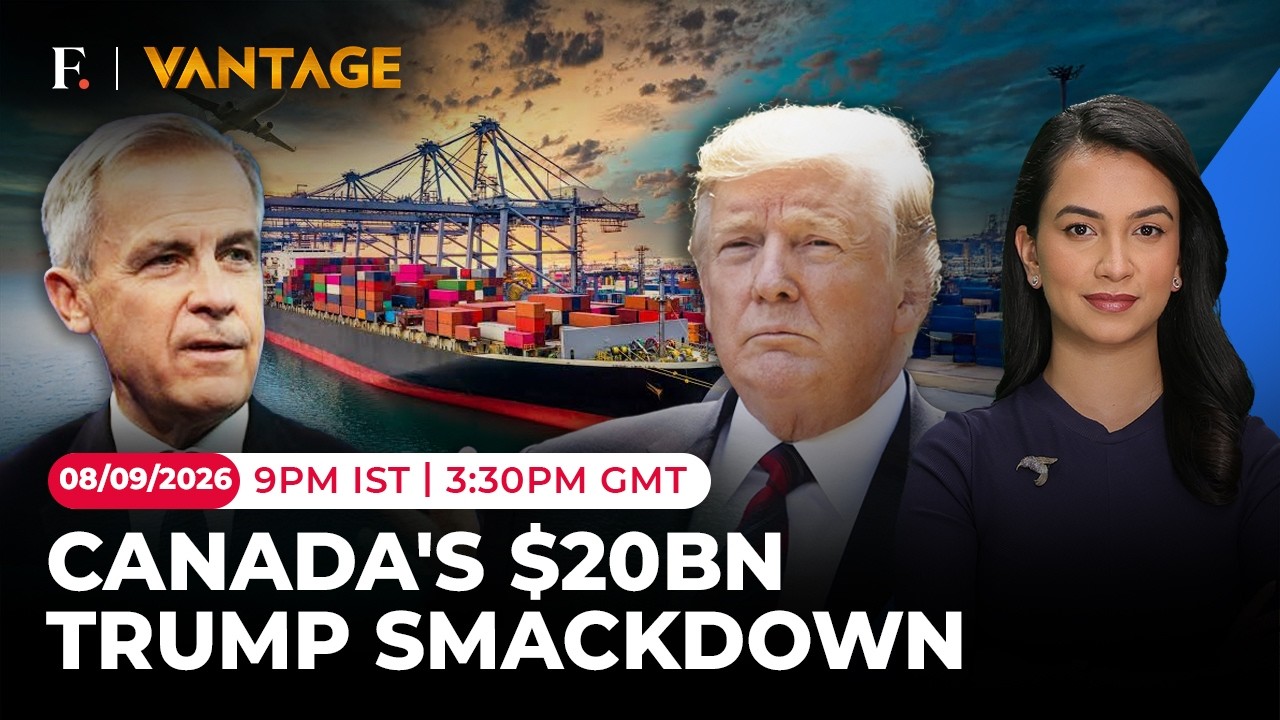 US-Canada Trade War: Carney Raises Tariff Pressure on Trump | Vantage on Firstpost