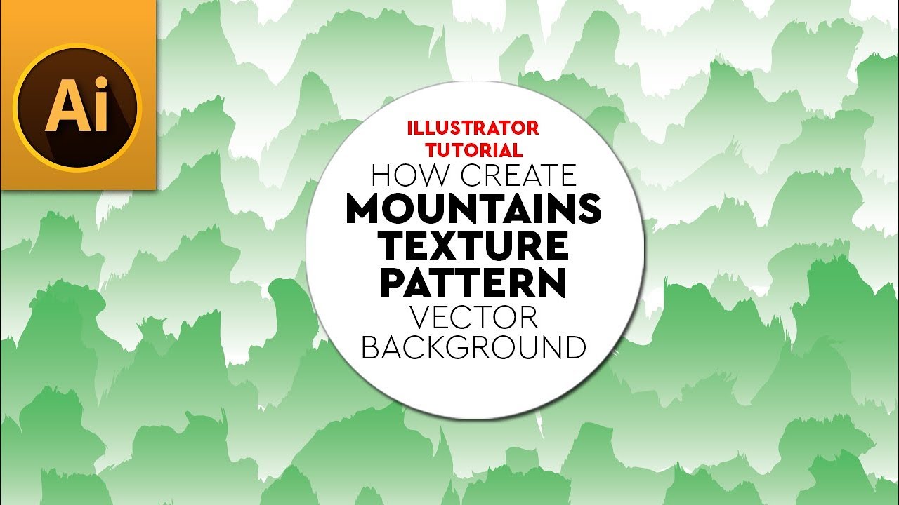 Create Vector MOUNTAIN TEXTURE Pattern Background in Adobe Illustrator