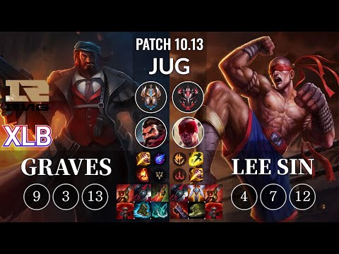 RNG XLB Graves vs Lee Sin Jungle - KR Patch 10.13