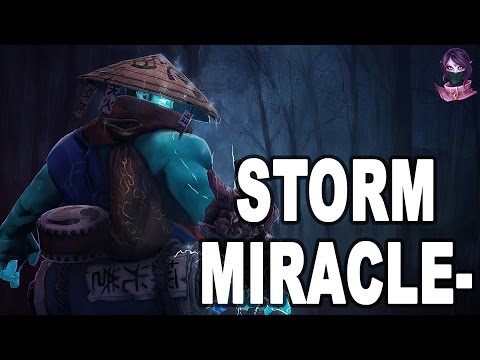 Miracle-  1 vs 9 Storm Spirit "Feel the wind in your hair!"