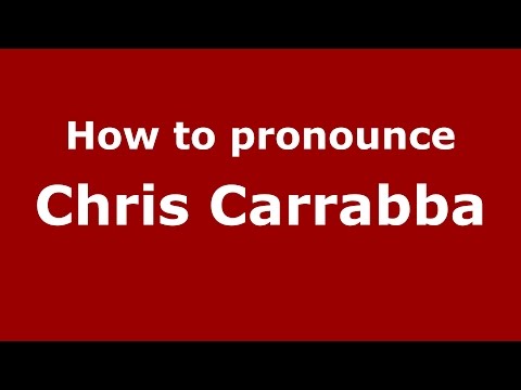 How to pronounce Chris Carrabba