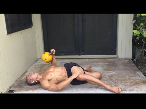 16 kg. Kettlebell Oblique Floor Press (left) - age 51, November 5, 2020