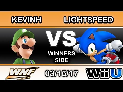 WNF 1.5 - Rhythm | KevinH (Luigi) Vs.  LightSpeed (Sonic) Winners Side - Smash Wii U