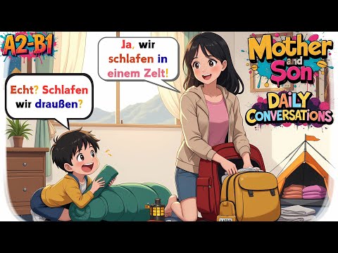 🔥 Speed Learn German | Daily Mom-Son Conversations for A2-B1 👩‍👦