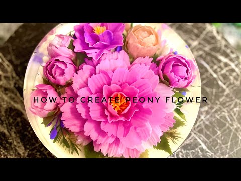 How to make 3D Jelly Peony(behind the scenes)
