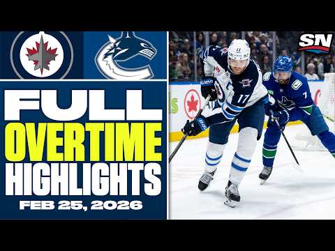 Winnipeg Jets at Vancouver Canucks | FULL Overtime Highlights - February 25, 2026