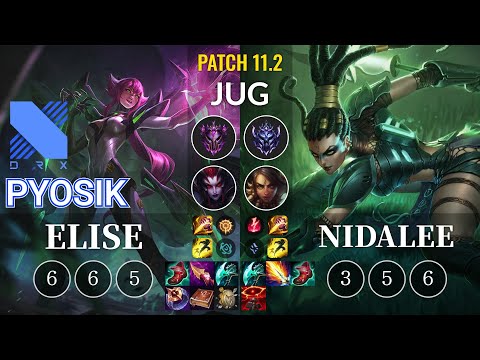 DRX Pyosik Elise vs Nidalee Jungle - KR Patch 11.2
