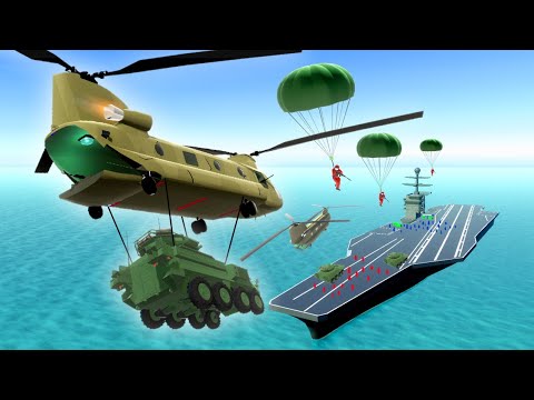 CHINOOK Vehicle Paradrop to Take Over the Carrier in Ravenfield!