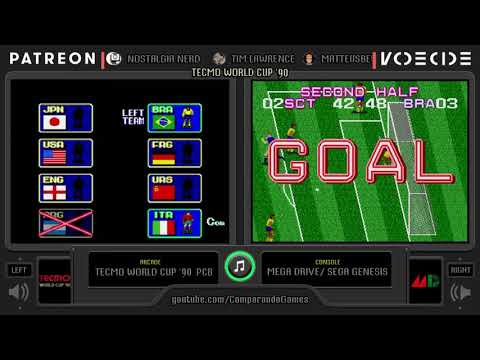 Tecmo World Cup '90 (Arcade vs Sega Genesis) Side by Side Comparison