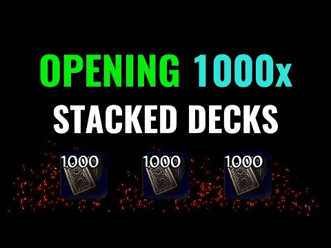 POE 1000x Stacked Decks! Gambling DIVINES at the end!