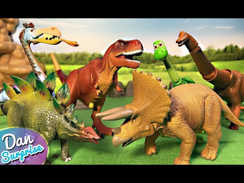 Takara Tomy Dinosaurs Toy Collection - T-Rex, Stegosaurus, Triceratops, Brachiosaurus, Spinosaurus