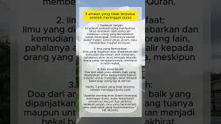 Download lagu 3 amalan yang tidak terputus setelah meninggal dunia mp3