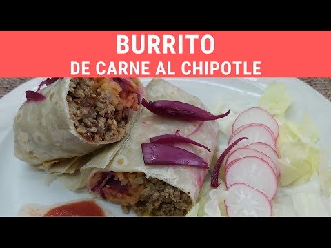 Burritos de carne de res al chipotle.- RecetasdeLuzMa