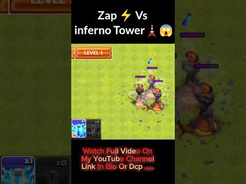 ⚡ Zap Vs Inferno Tower 😱Part 1 #coc #clashofclans #shorts #viral #short