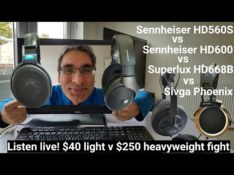 $250 sound beats $40? Sennheiser HD560S | Sennheiser HD600 | Sivga Phoenix | Superlux 668B