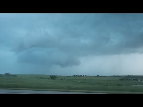 Marathon US-50 Chase In Kansas!  Wall Clouds, Shelf Clouds, Hail, and CG Lightning! - June 25, 2021