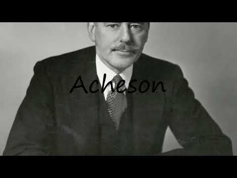 How to Pronounce Acheson?