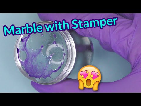 Easy Marble Design with Stamper & Non – Dominant Hand | Gel Nail Polish by Gellen