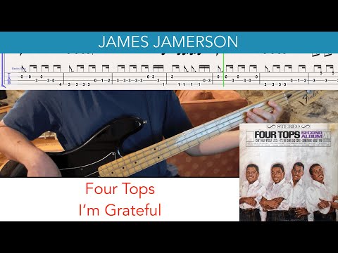 James Jamerson // Four Tops - I'm Grateful // bass playalong w/tabs (1965)