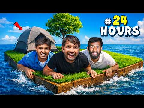 Can We Survive 24 Hours On A Mini Island..??? 😱 सर्दियों में Mini Island पर पूरी रात 🥶