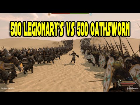 Mount & Blade 2: Bannerlord 500 Legionary vs 500 Oathsworn Battle Test