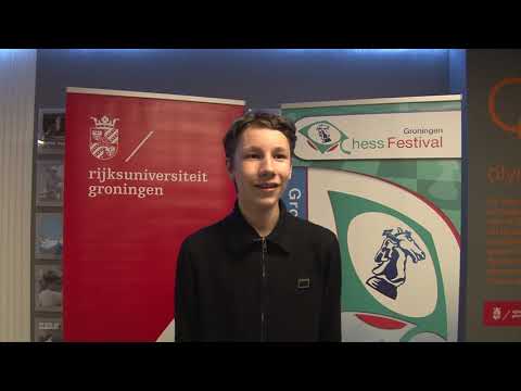 Liam Vrolijk gedeeld eerste na vijf ronden Chessfestival Groningen